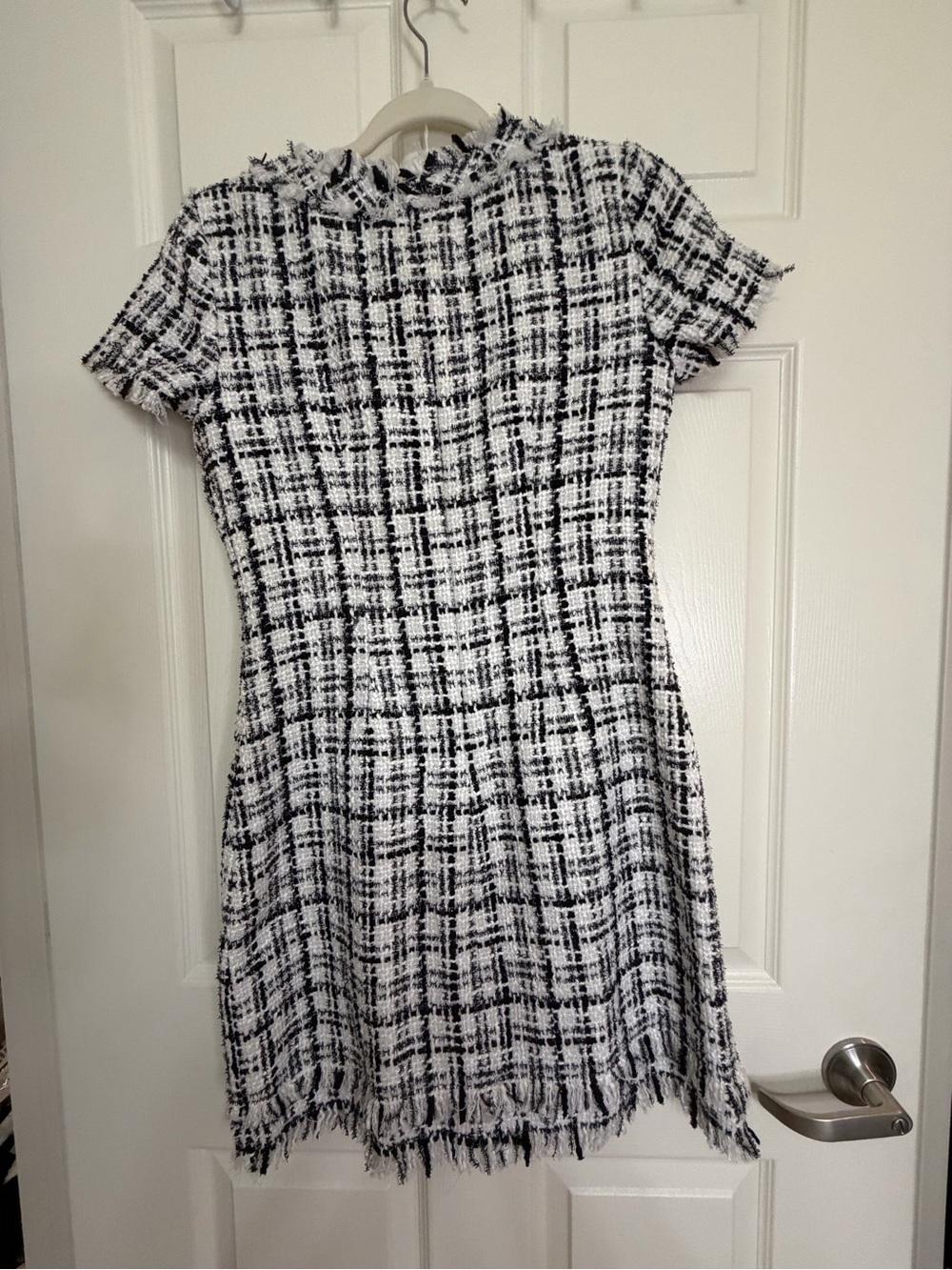 Chic Tweed Black & White Short Sleeve Dress by Harper Rose - Picture 6 of 7